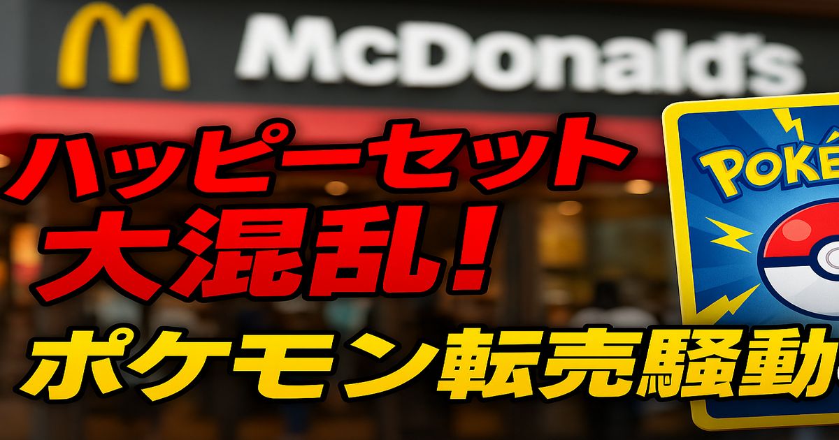 ハッピーセット大混乱！ポケモン転売騒動の真相