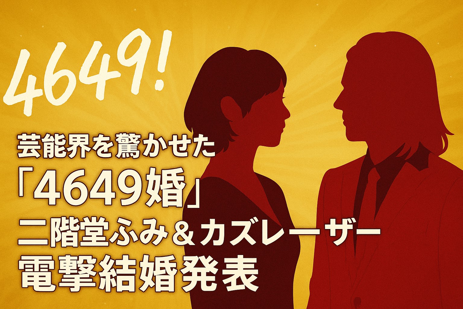 二階堂ふみとカズレーザーが「4649！」直筆メッセージで結婚発表しSNS話題