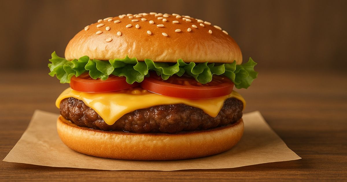 シンプルなハンバーガー