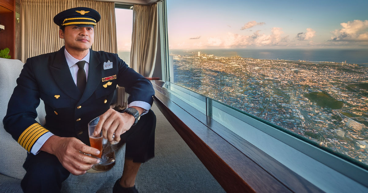 日本航空の機長が滞在先で飲酒しているイメージ写真
