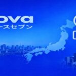 nova7ニュースセブンのスタジオ背景、日本地図と都市ビル群を配置したニュース用ビジュアル